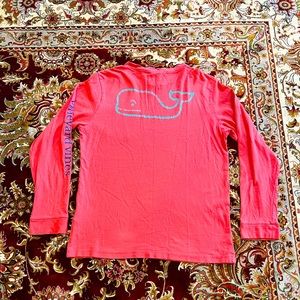 Vineyard Vines Long Sleeve Pocket Vacation Tee Salmon Pink Boys Sz L Read 4 Info